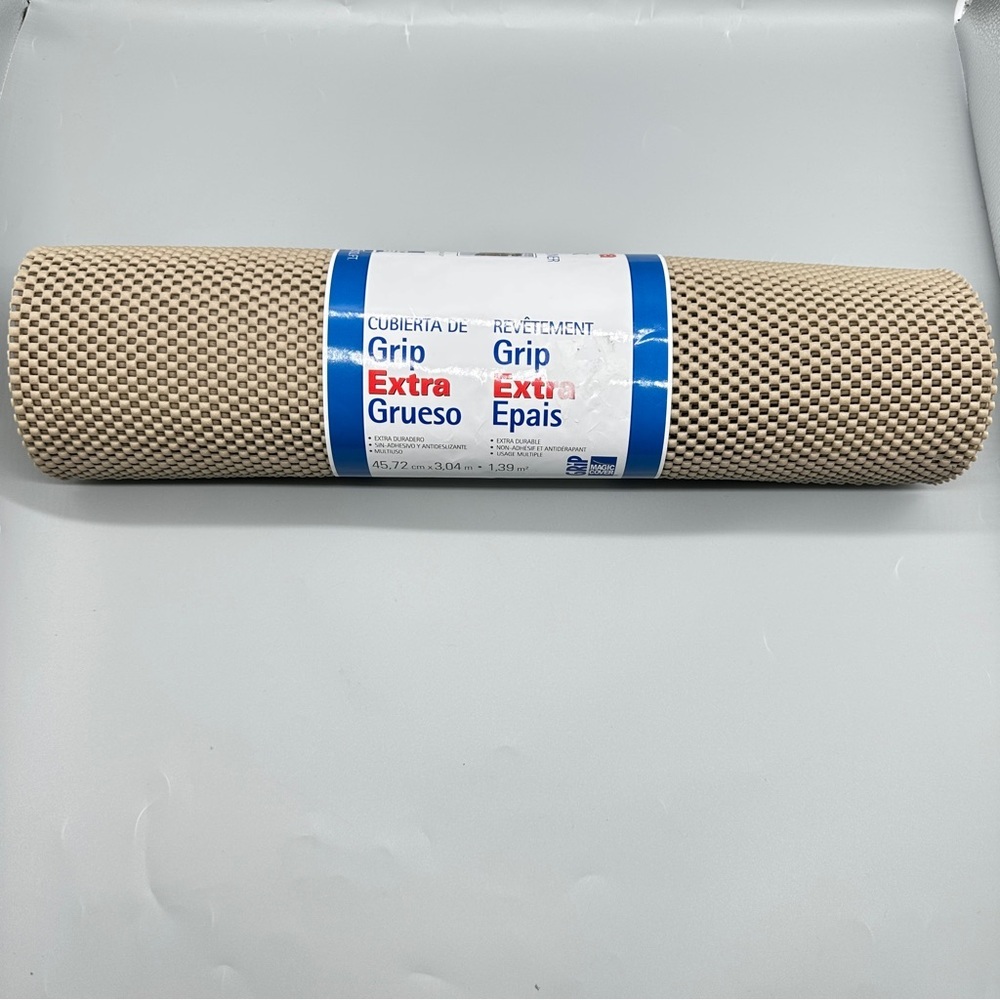 👉 Extra Thick Grip Liner – Non-Slip Drawer & Shelf Liner (12 in. x 15 ft., Beige